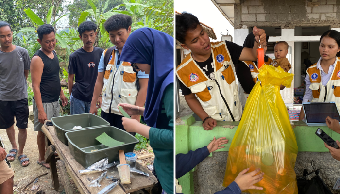 Gambar 2. Aktivitas pengolahan sampah, dapat berupa pencacahan plastik atau pengolahan organik/maggot]